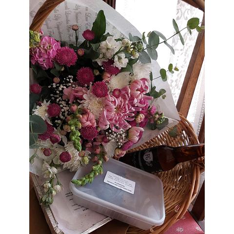 Flowers/Food Gift Basket